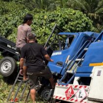 Kecelakaan Maut Truk Tangki BBM Mantewe